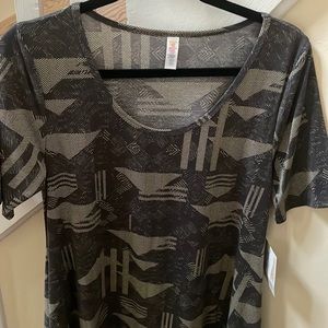 LuLaRoe Perfect T Top. Small. BNWT. Black/gray